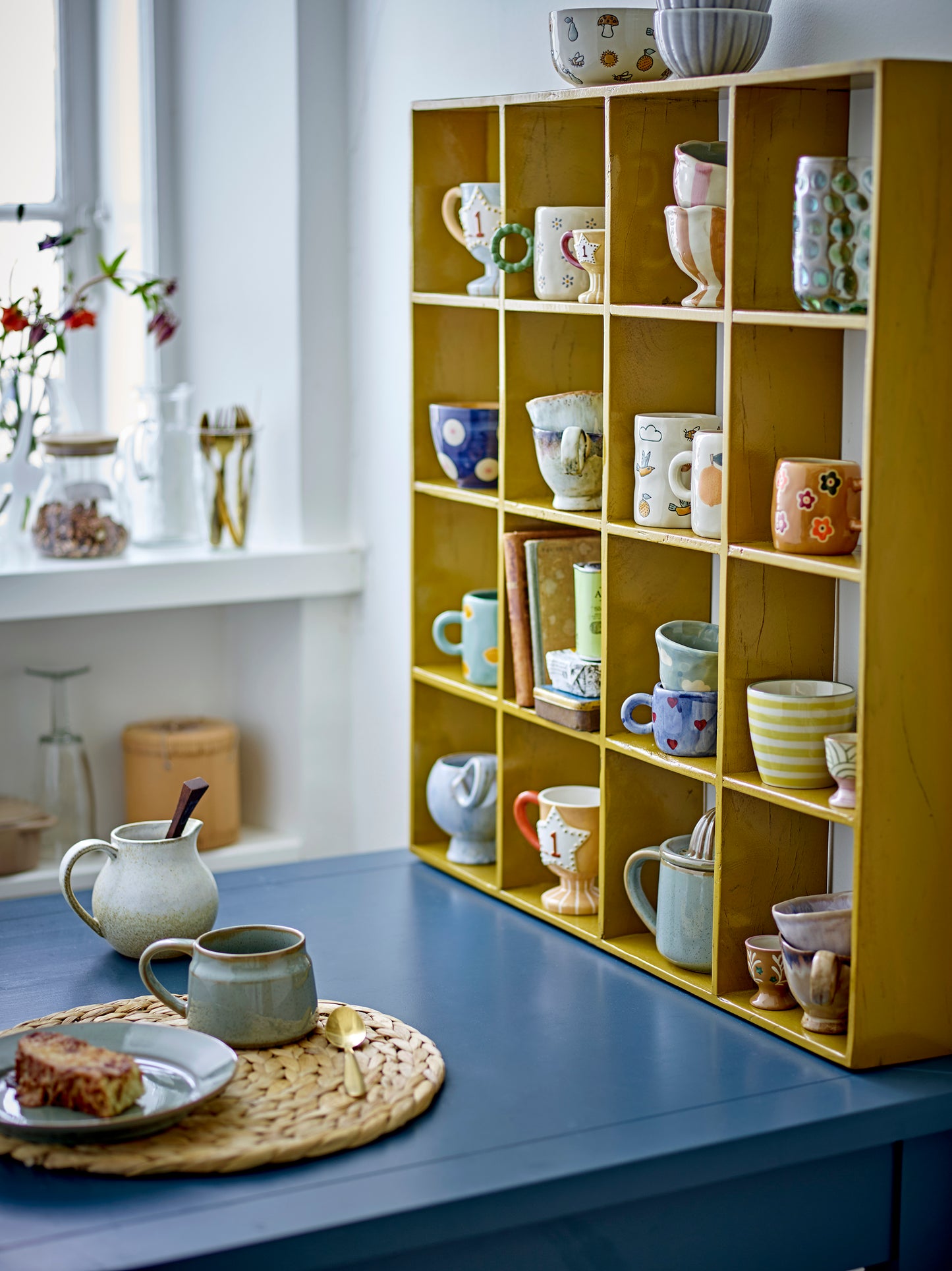 Bekka Shelf - Yellow / Reclaimed Wood