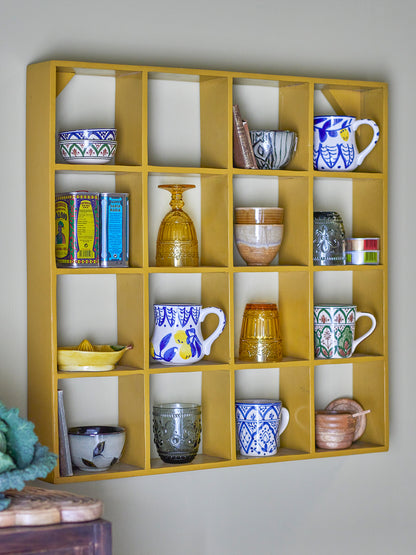 Bekka Shelf - Yellow / Reclaimed Wood