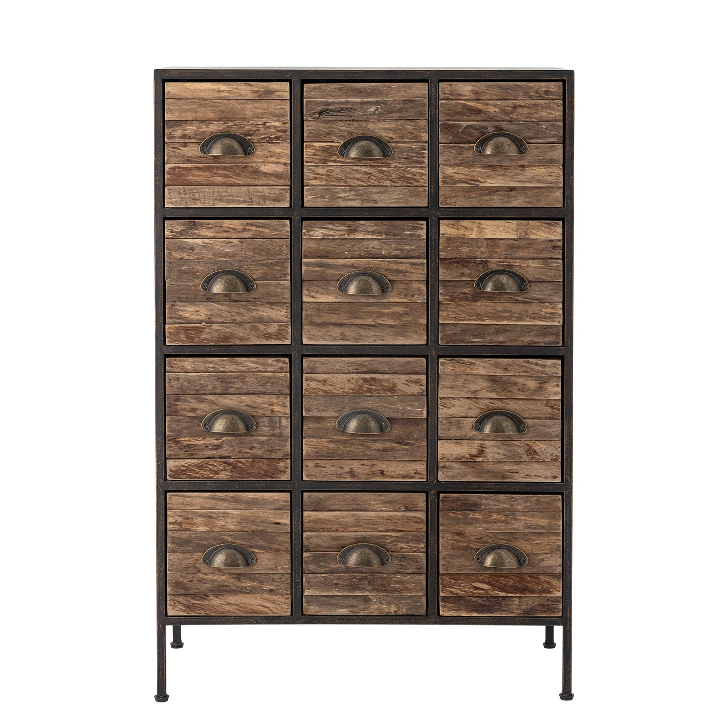 Matteo Drawers - Black/Brown, Metal/Wood