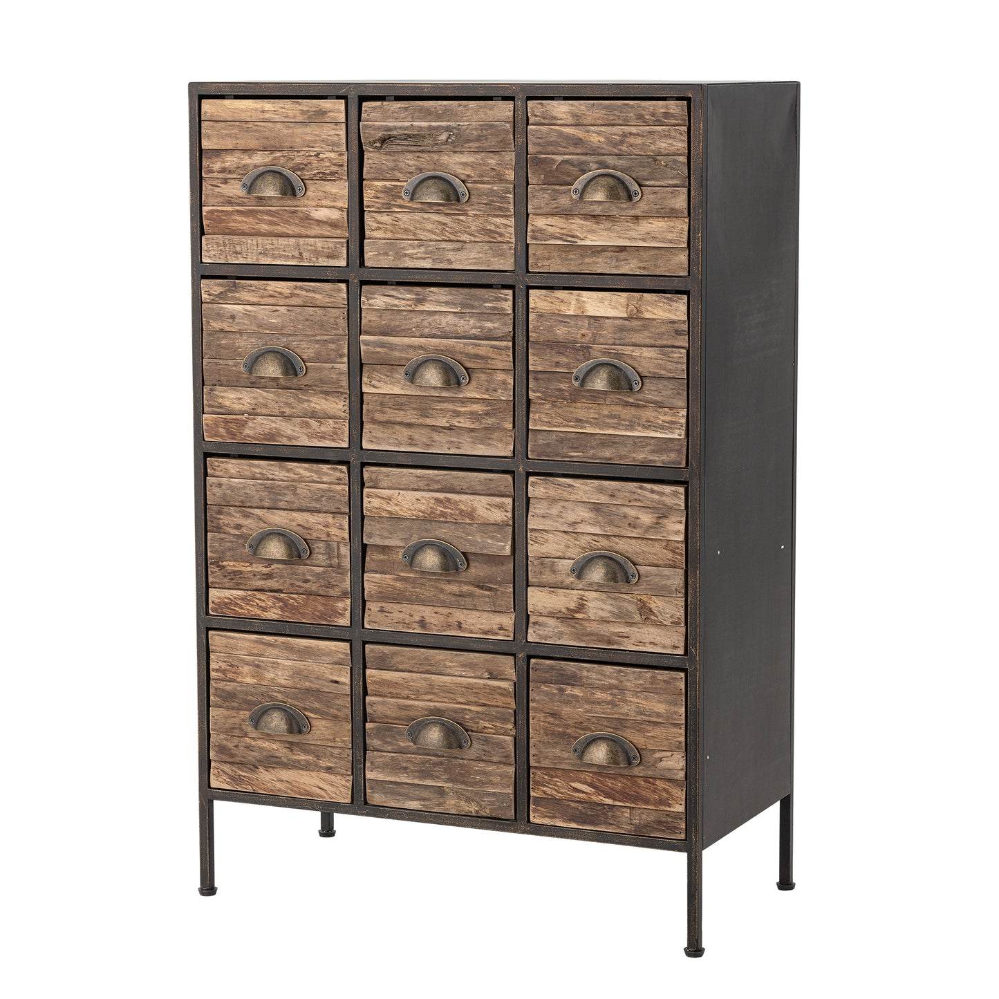 Matteo Drawers - Black/Brown, Metal/Wood