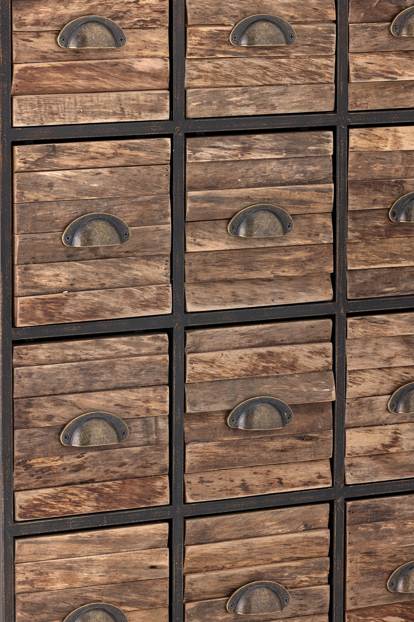 Matteo Drawers - Black/Brown, Metal/Wood