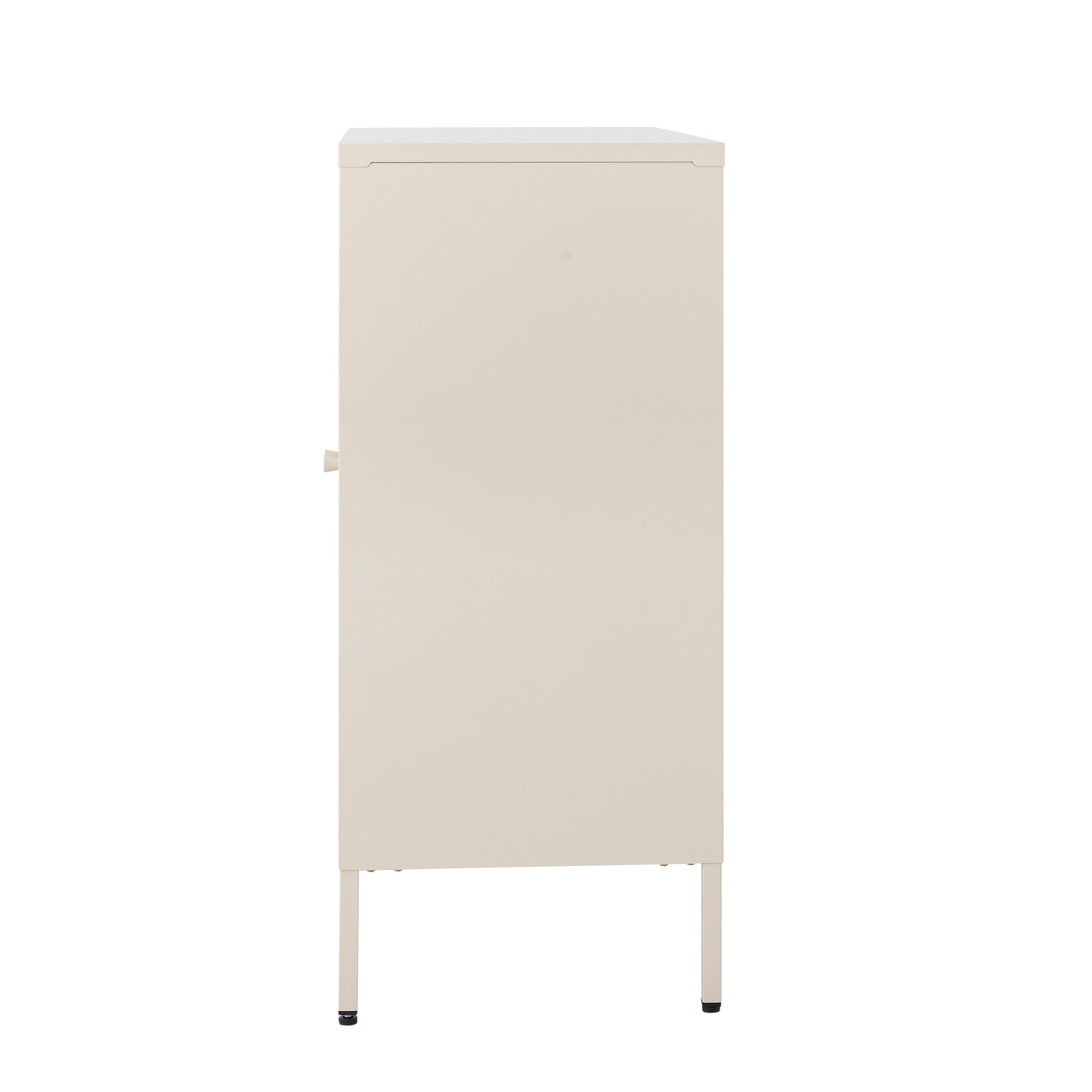 Salvo Cabinet - Off White / Metal