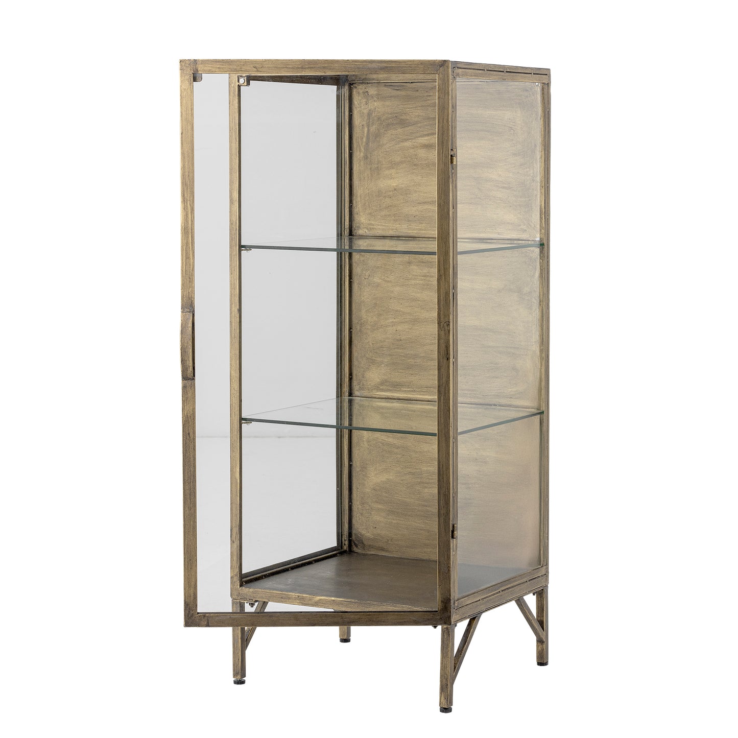Saone Cabinet - Brass / Glass