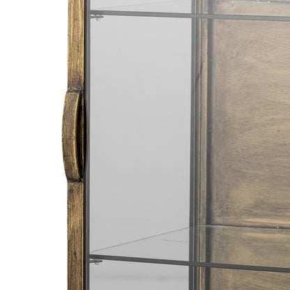 Saone Cabinet - Brass / Glass