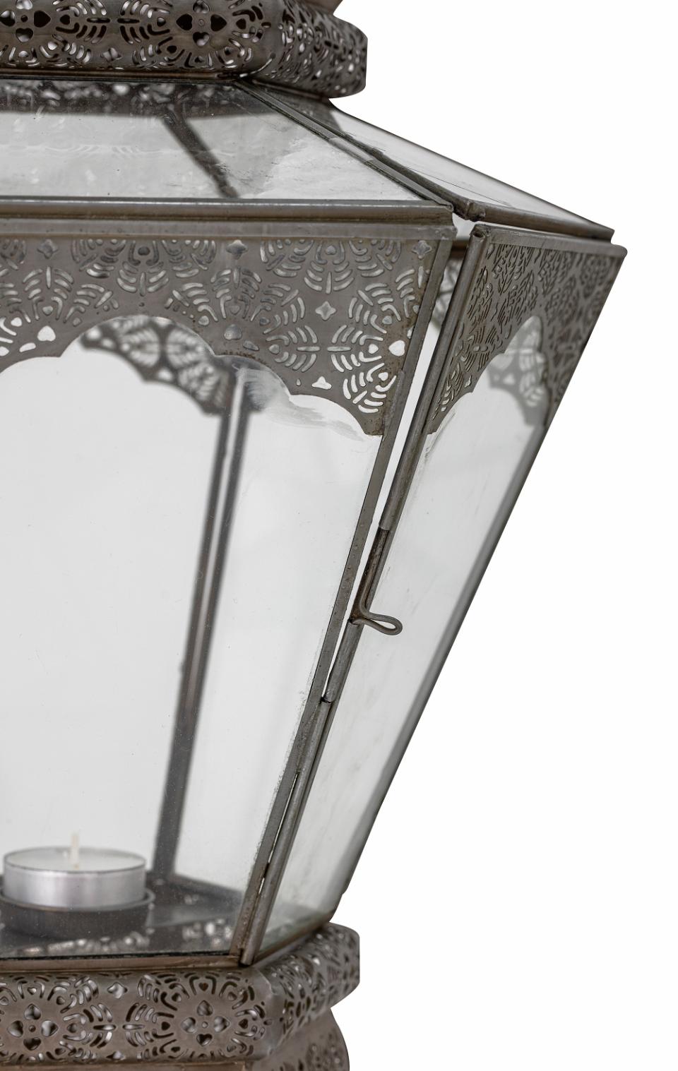 Isabell Lantern - Grey / Glass