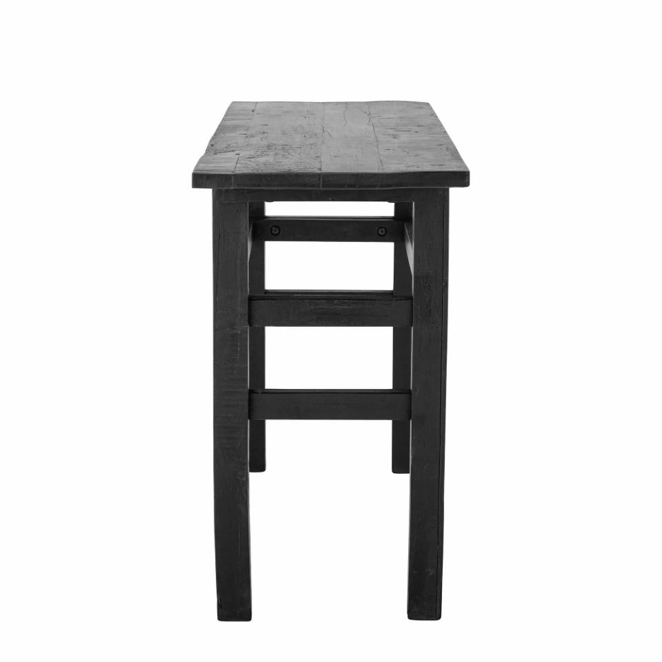 Mesa consola Riber - Negro / Madera recuperada