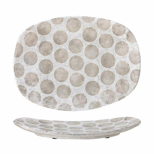 Felan Decor Plate 2pcs - White/Nature