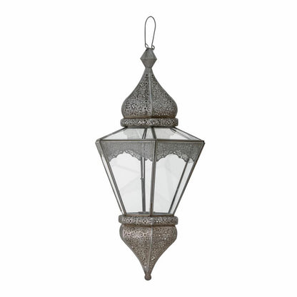 Isabell Lantern - Grey / Glass