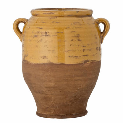 Tao Deco Vase H32 cm - Yellow/Brown