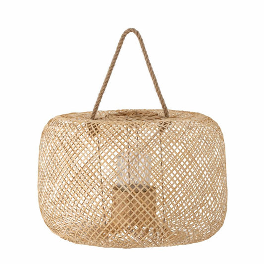 Musu Lantern w/Glass H32 cm - Nature / Bamboo