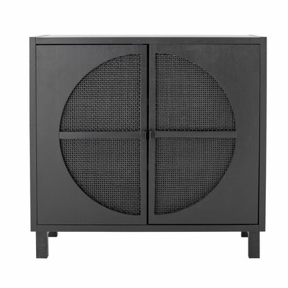 Trento Cabinet - Black / Gmelina wood