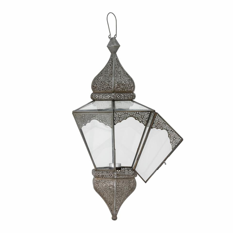 Isabell Lantern - Grey / Glass