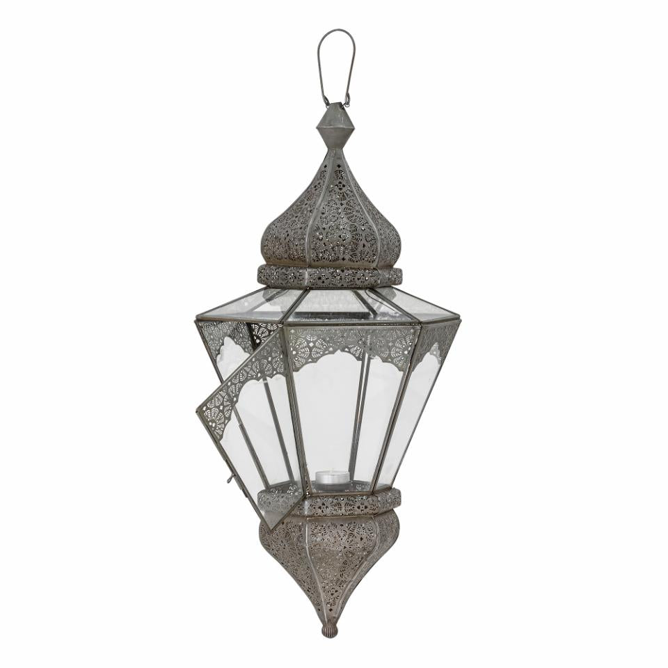 Isabell Lantern - Grey / Glass