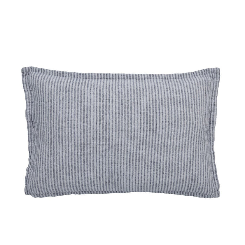 Fiona cushion 60x40 cm - dark blue/white