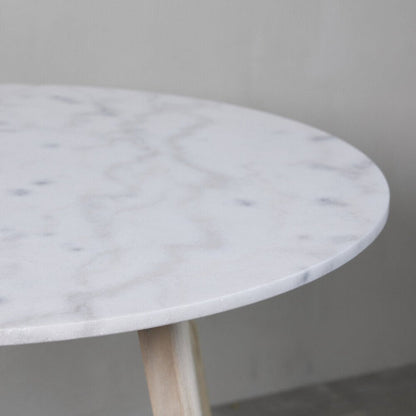 Ellie dining table Ø100 cm - marble/oak