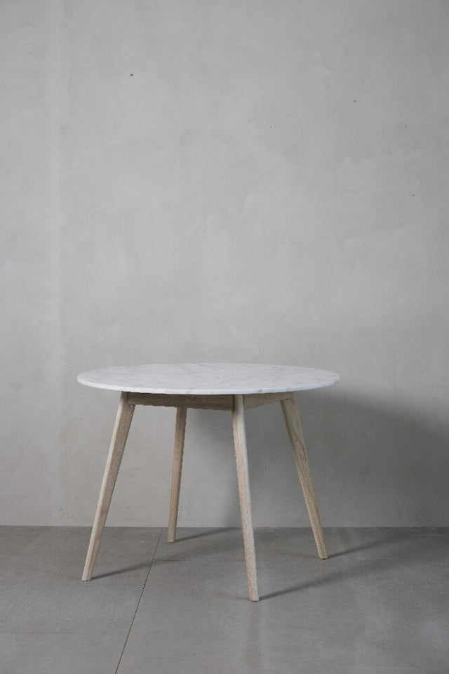 Ellie dining table Ø100 cm - marble/oak