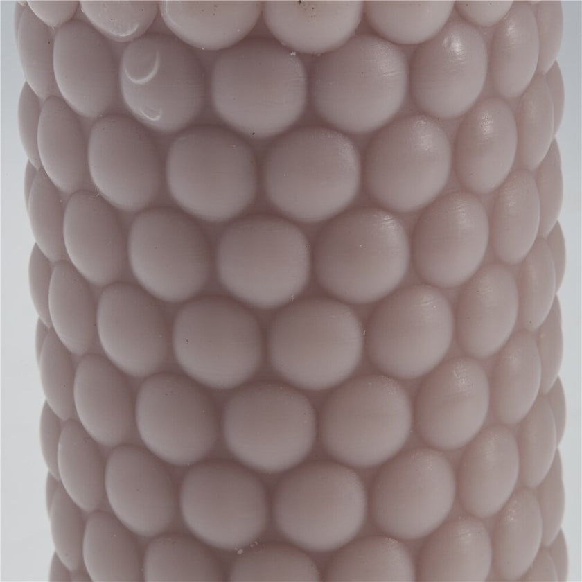 Dotsie pillar candle H12,5 cm - dusty rose