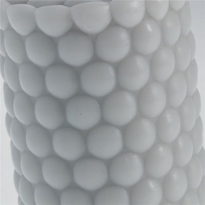 Dotsie pillar candle H12,5 cm - light grey