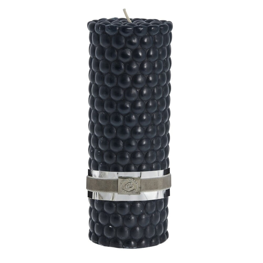 Dotsie pillar candle H20 cm - black