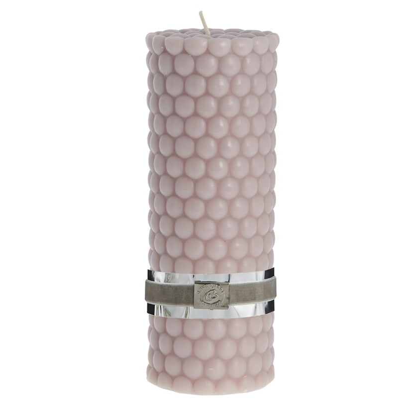 Dotsie pillar candle H20 cm - dusty rose