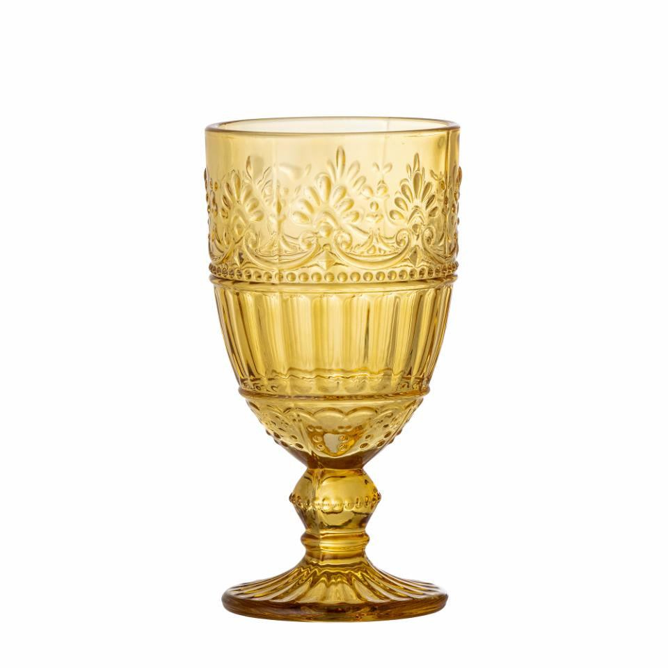 Feyza Wine Glass 205 ml - Set of 6 - Yellow