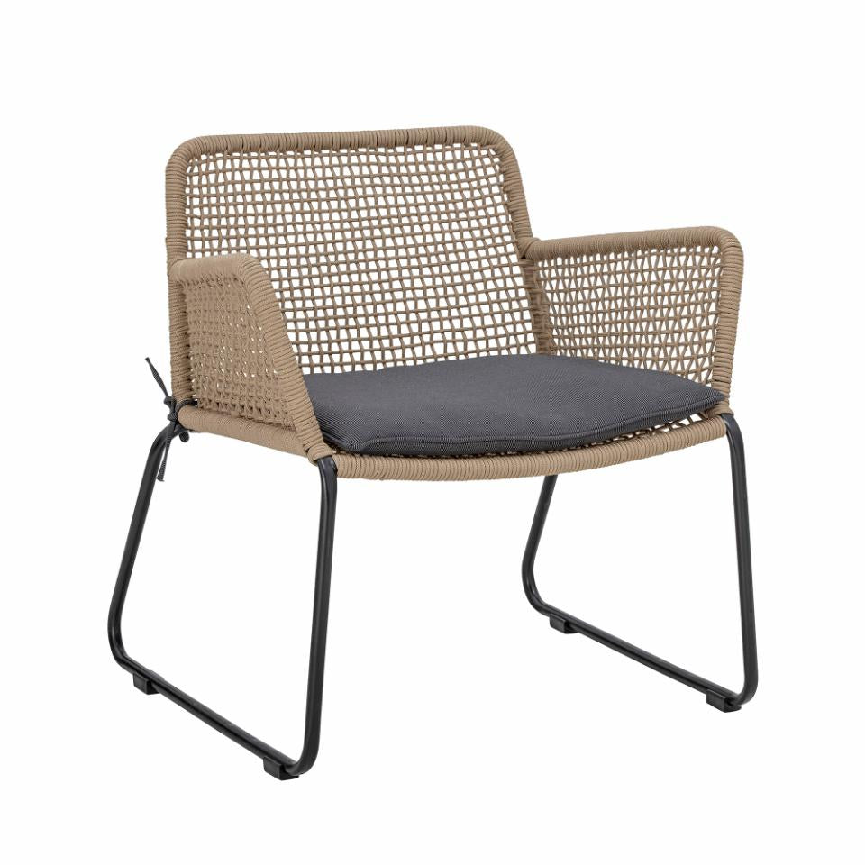 Mundo Lounge Chair - Brown / Metal