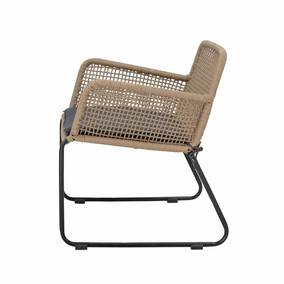 Mundo Lounge Chair - Brown / Metal