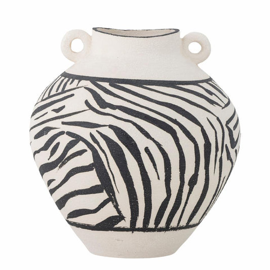 Togo Vase H26 cm - Black/White