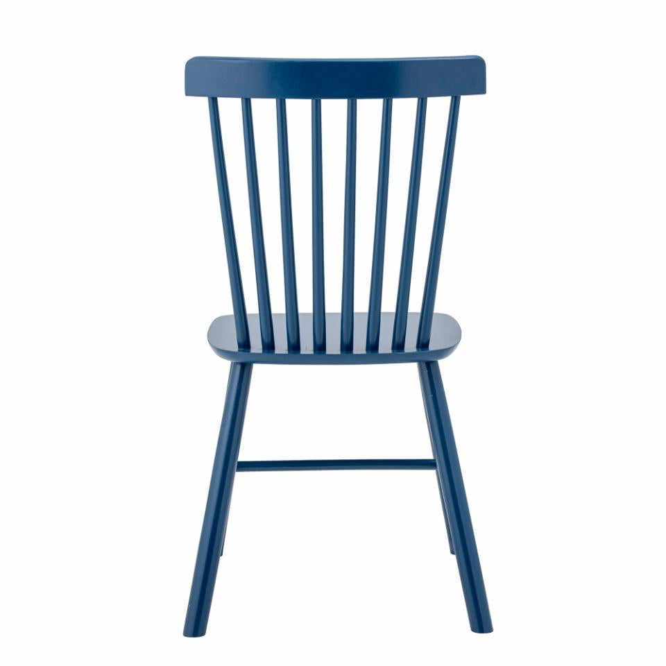 Mill Dining Chair 2pcs - Blue / Rubberwood