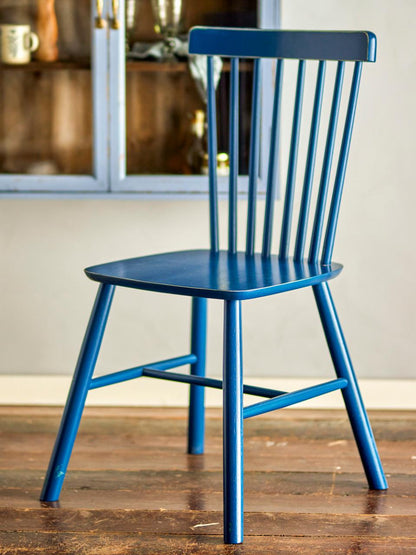 Mill Dining Chair 2pcs - Blue / Rubberwood