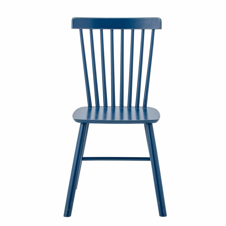 Mill Dining Chair 2pcs - Blue / Rubberwood