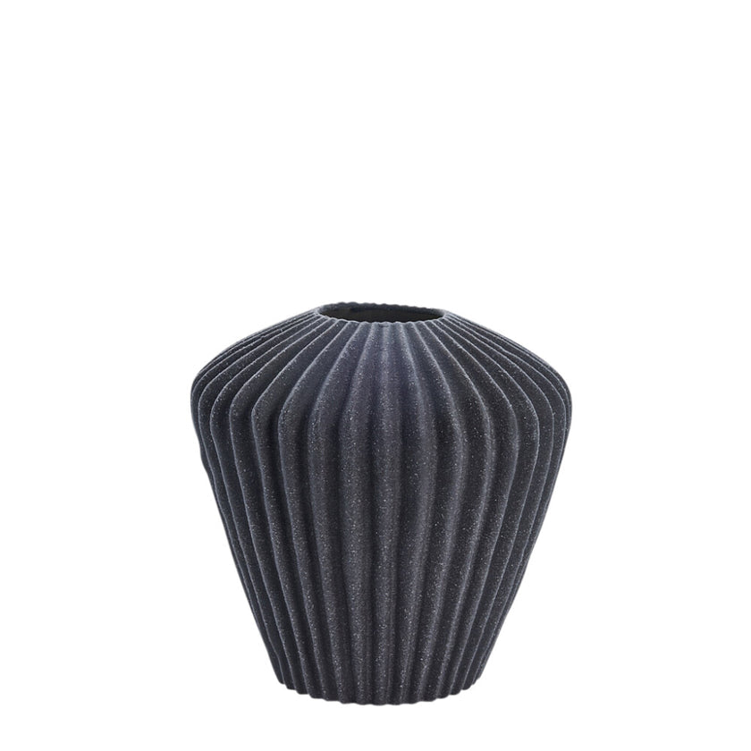 Susia vase H16,5 cm - dark grey