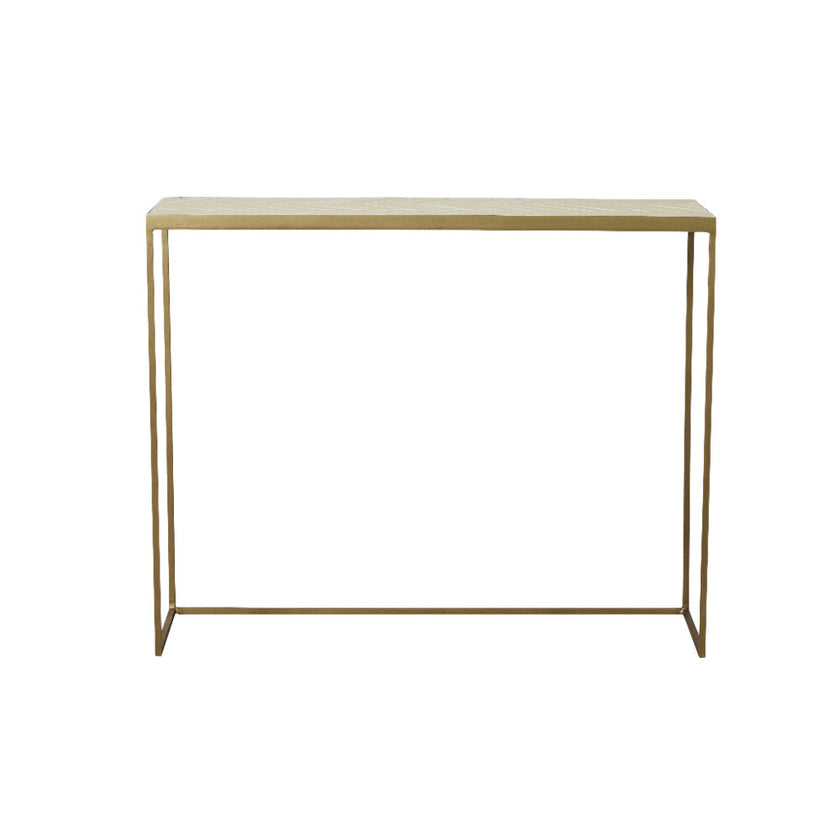 Marcera console table 100x30 cm -  gold/linen