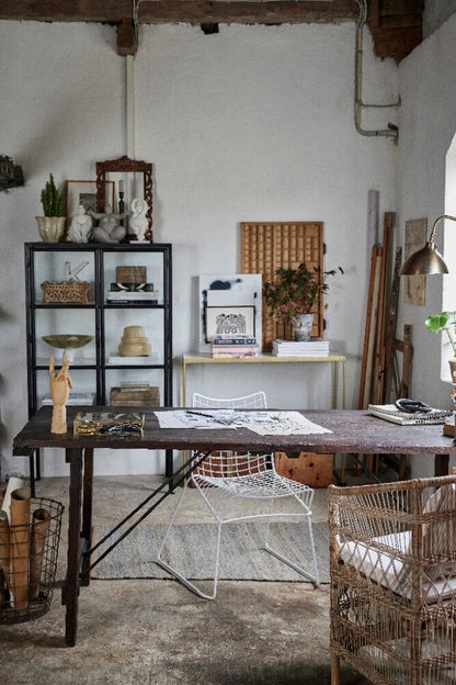 Marcera console table 100x30 cm -  gold/linen