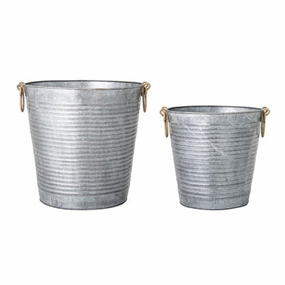 Evar Flower pot Set of 2 - Grey