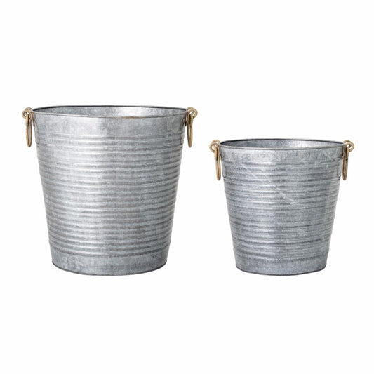 Evar Flower pot Set of 2 - Grey