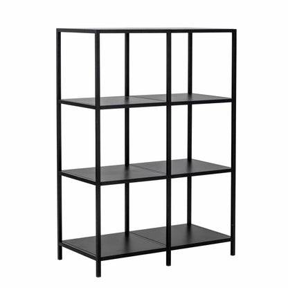 Valde Bookcase - Black / Metal