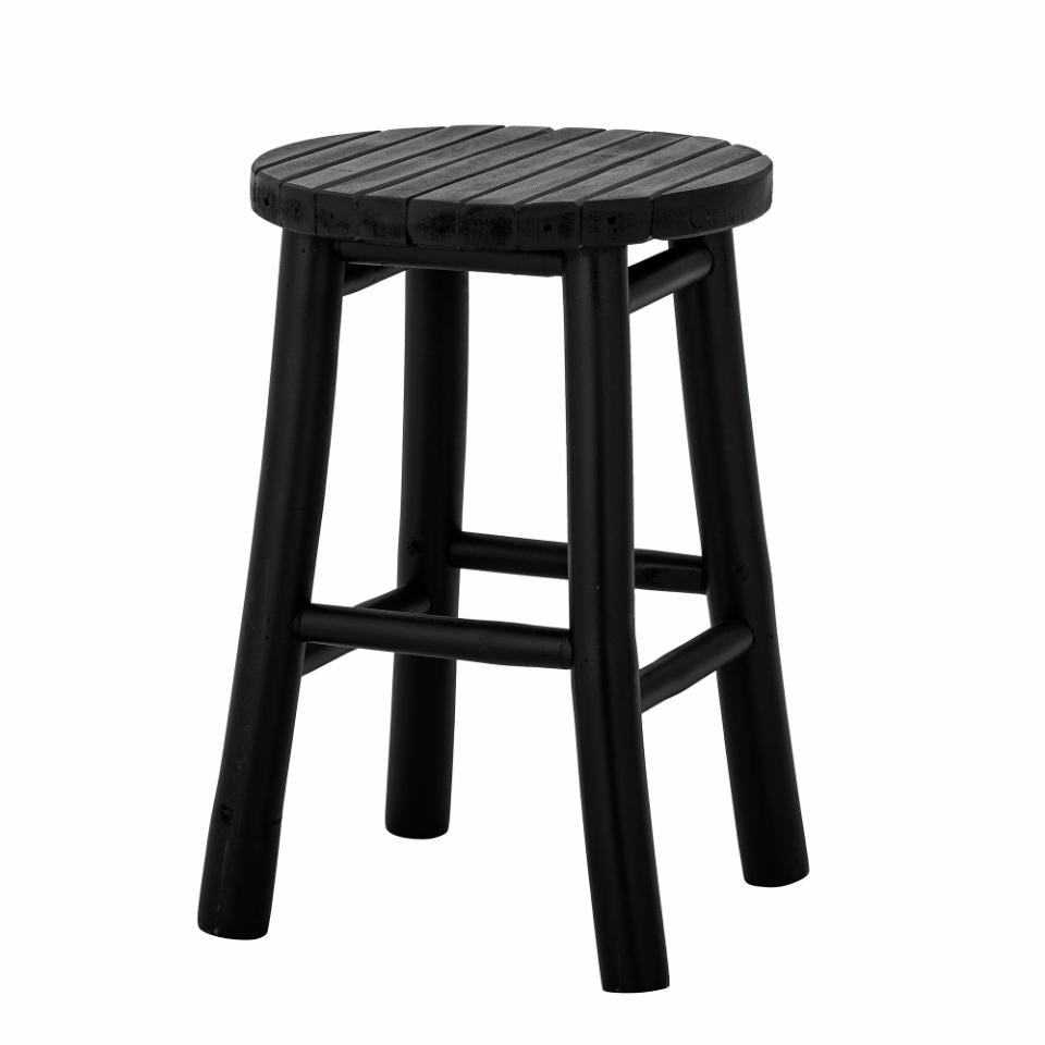 Bilbo Stool - Black / Bamboo