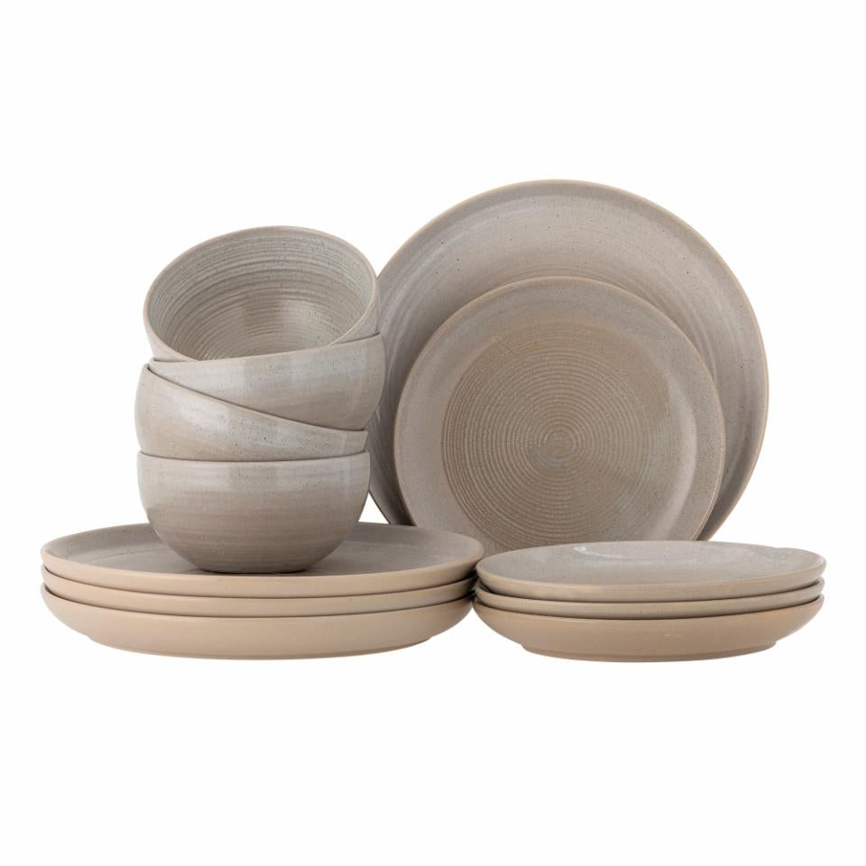 Taupe Dinnerware Set of 12 pcs - Nature