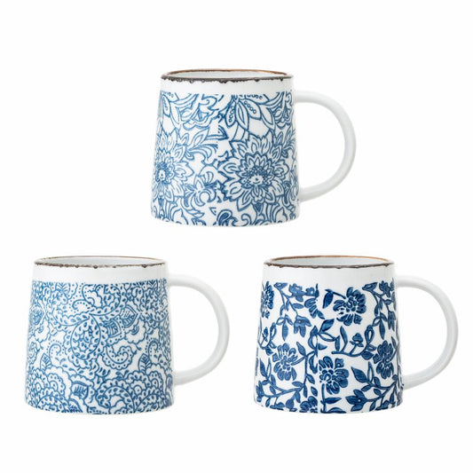 Molly Mug 400 ml - Set of 6 - White/Blue