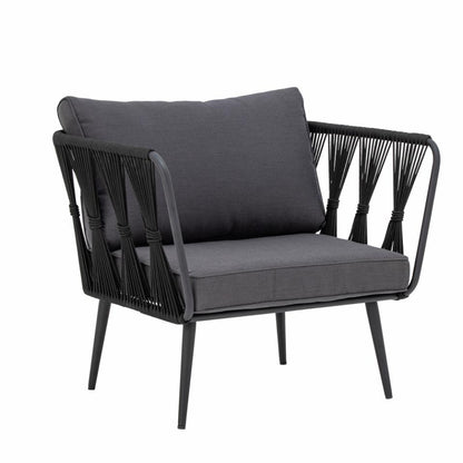 Pavone Lounge Chair 2pcs - Black / Metal