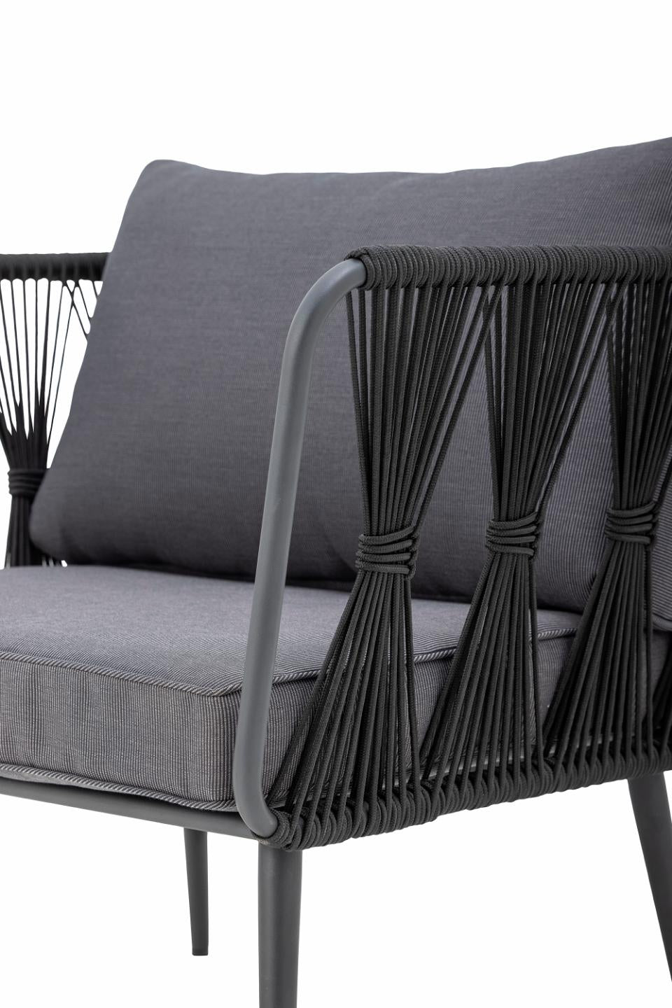 Pavone Lounge Chair 2pcs - Black / Metal