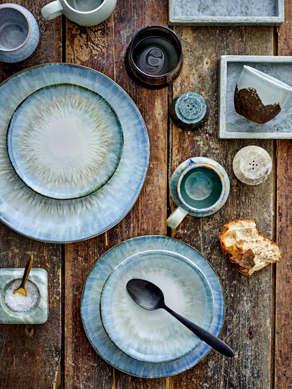Calen Plate Ø22 cm - Set of 4 - Blue