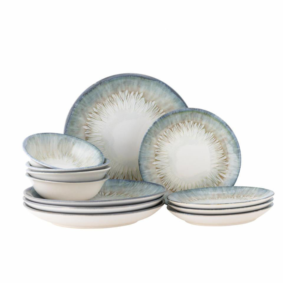 Calen Dinnerware Set of 12 pcs - Blue