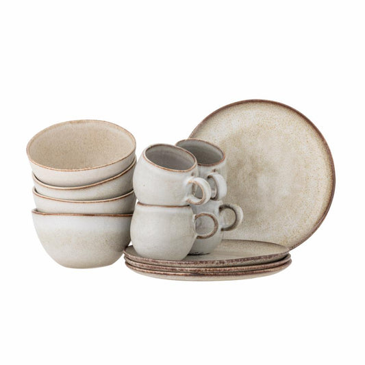 Sandrine Breakfast Set if 12 pcs - Nature