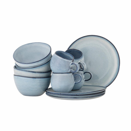 Sandrine Breakfast Set if 12 pcs - Blue