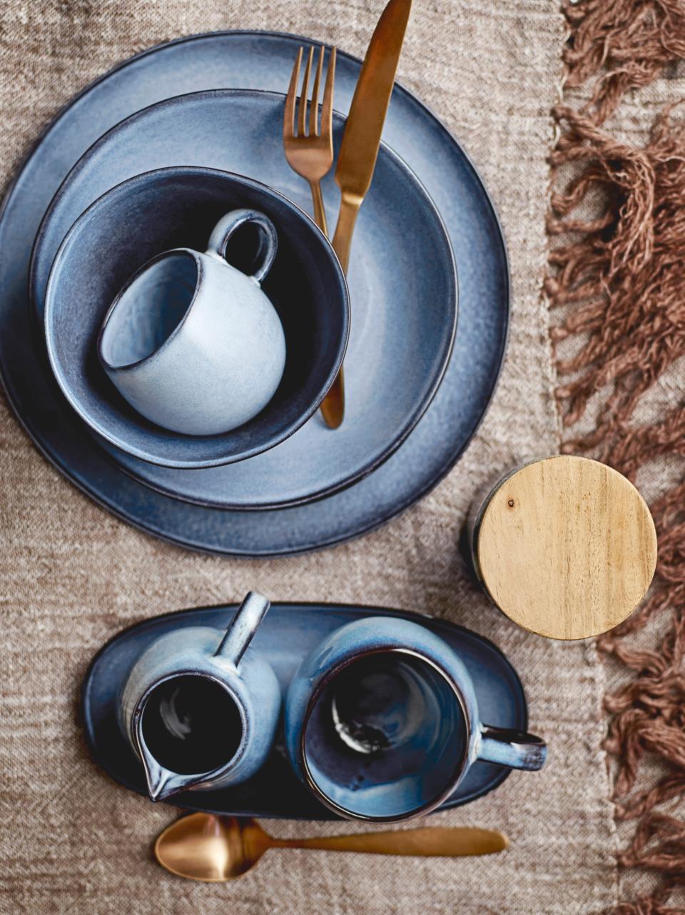 Set de desayuno Sandrine de 12 piezas - Azul