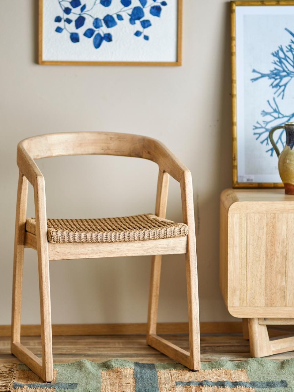 Serrone Dining Chair - Nature / Rubberwood