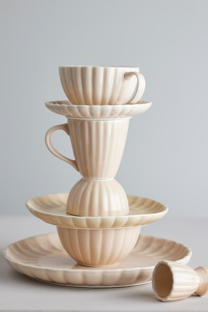 Latina Cup w/Saucer - Set of 6 - Nature