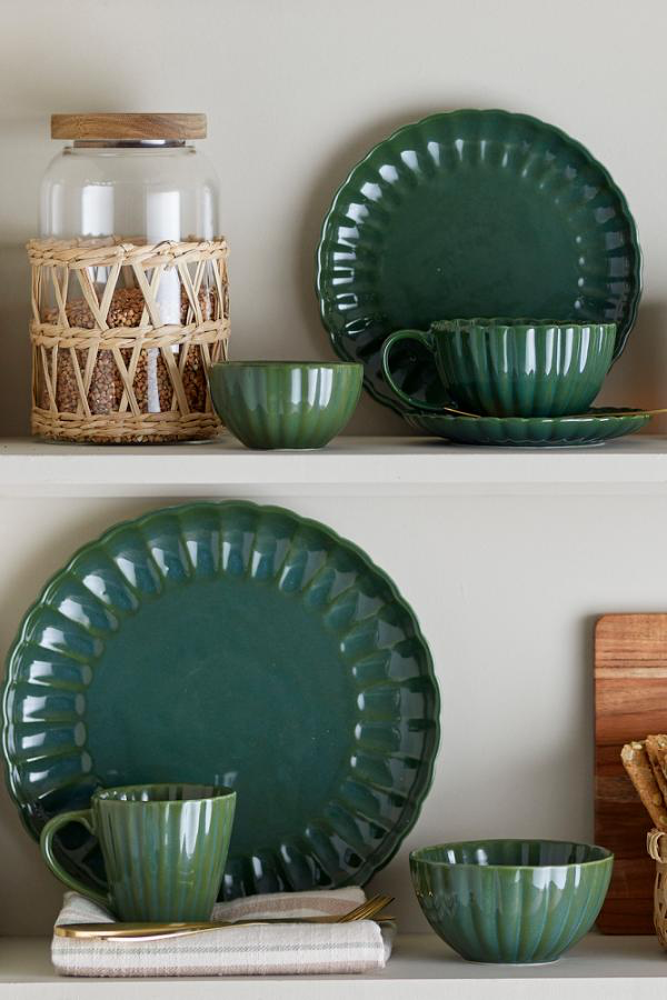 Latina Cup w/Saucer - Set of 6 - Green